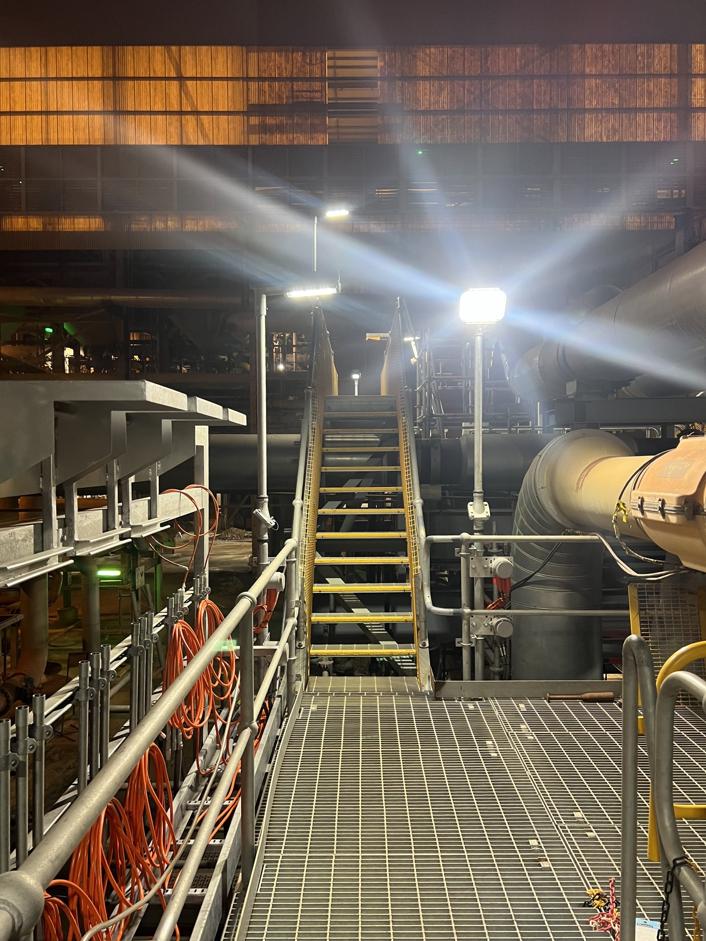 Industrial facility lighting installation — GR Electrical night works